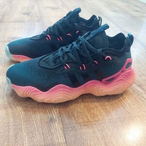 Adidas Tray Young 3 Basketball Unisez Shoes Size 7.5 Sneakers Pink Sole